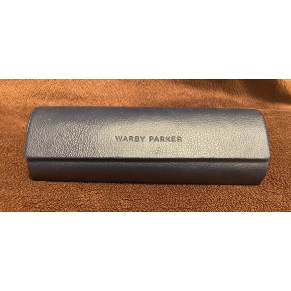 Warby Parker Navy Blue Clamshell Eyeglasses Hard Case Pre-owned Empty - Picture 1 of 6
